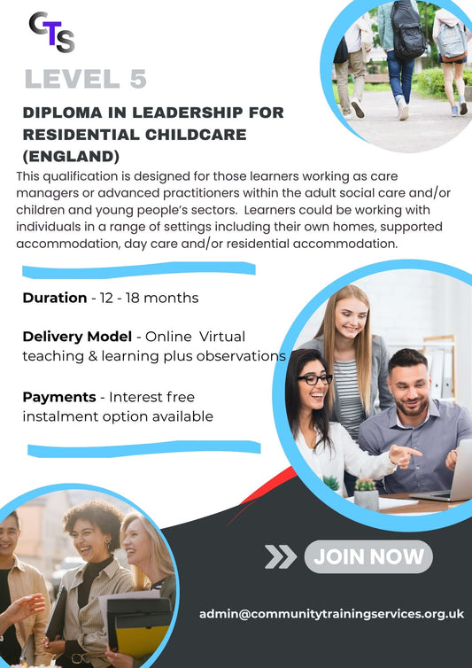 Level 5 Leadership & Management in Residential Childcare